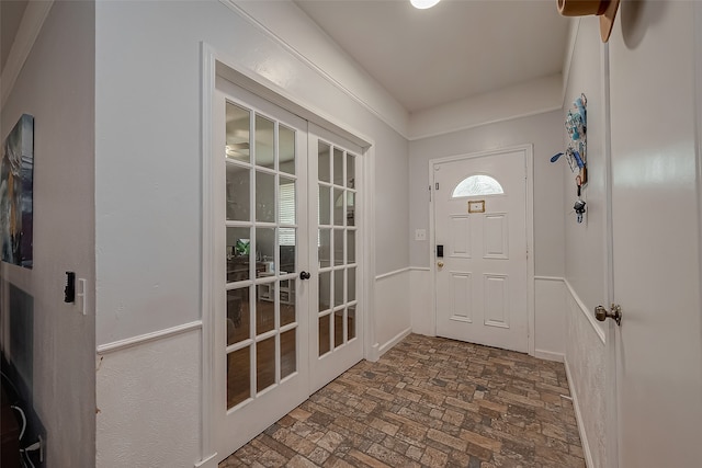 doorway to outside with french doors