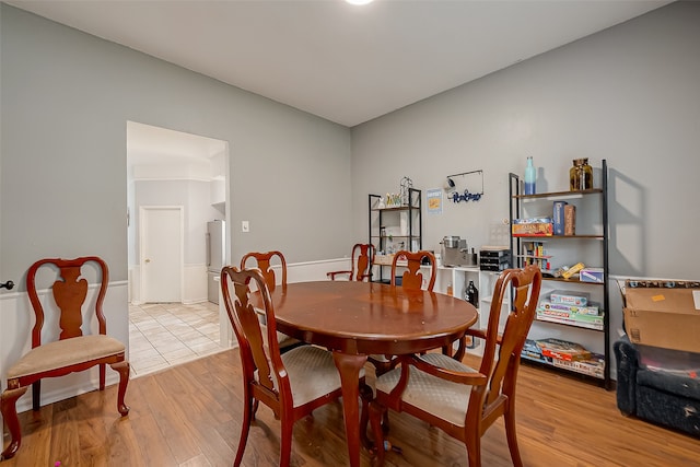 view of tiled dining space