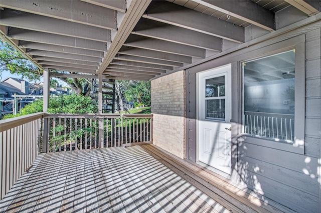 view of wooden terrace