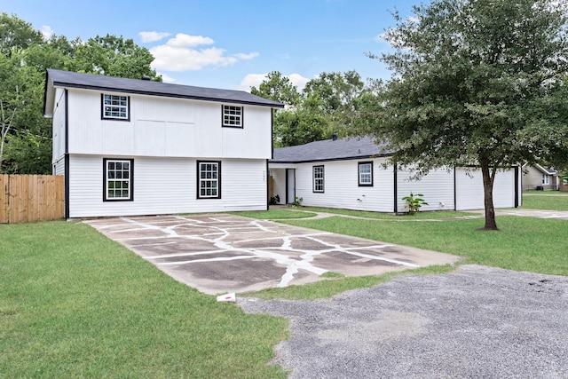 exterior space with a yard