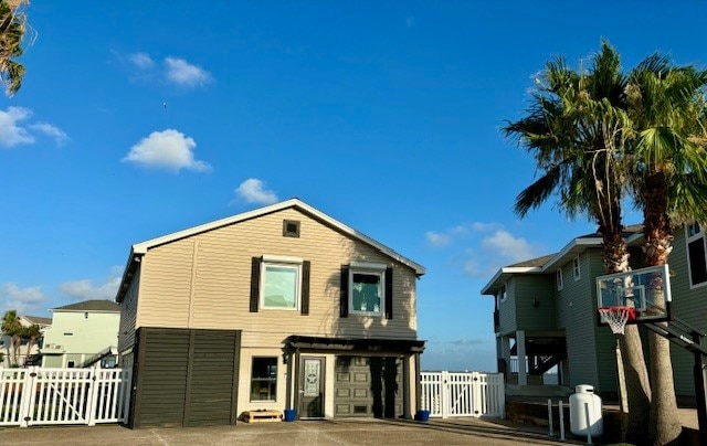 exterior space featuring a garage