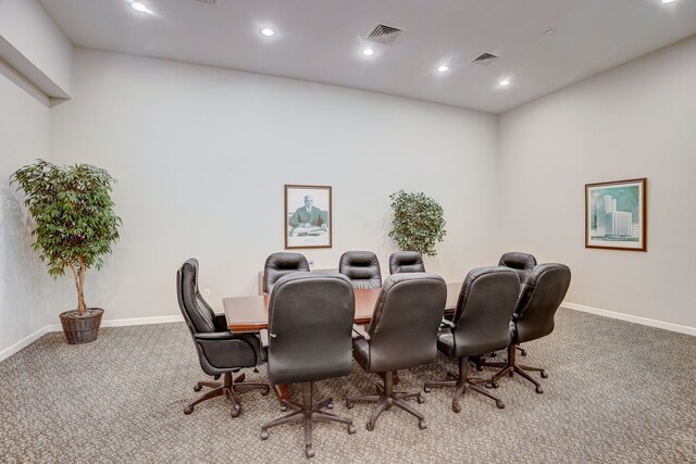 interior space with carpet flooring