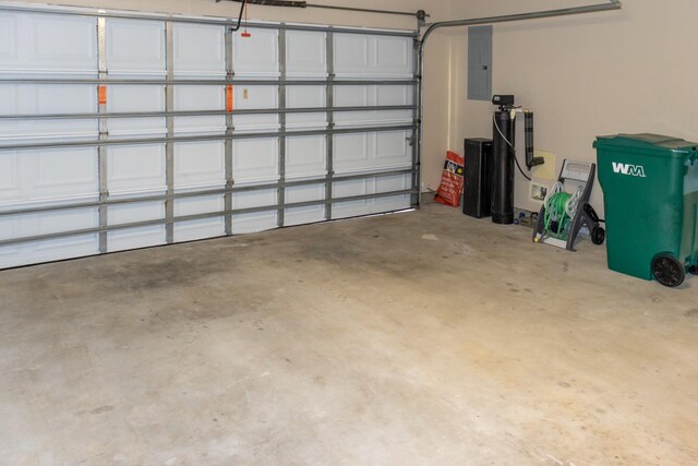 garage with electric panel