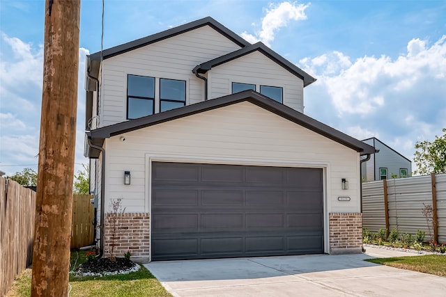 view of front of home featuring a garage