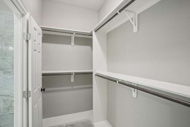 view of walk in closet