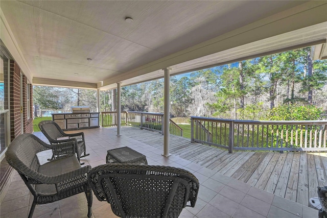 view of wooden deck