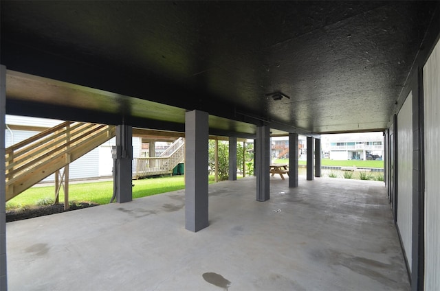 view of patio / terrace with stairs