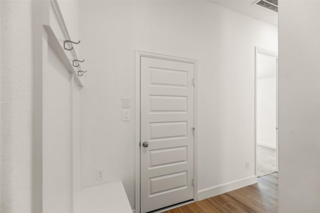 hall featuring light hardwood / wood-style floors