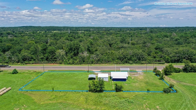 bird's eye view featuring a rural view