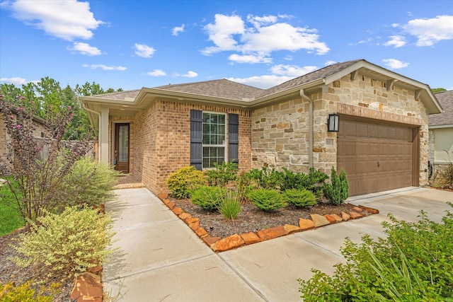 ranch-style house featuring a garage