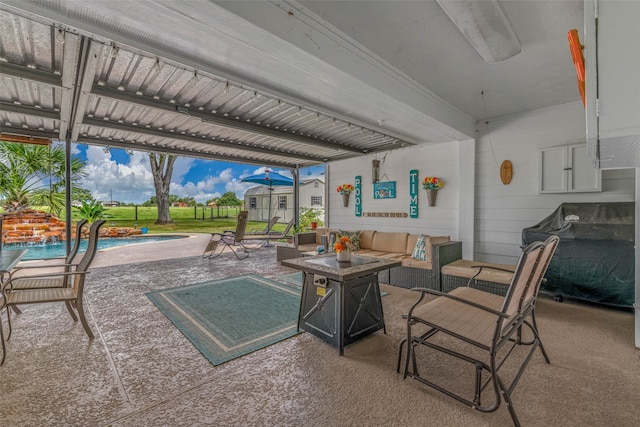 view of patio / terrace featuring outdoor lounge area