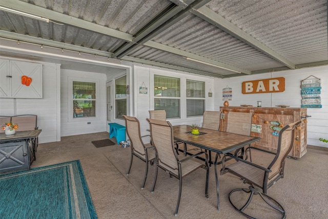 view of dining area