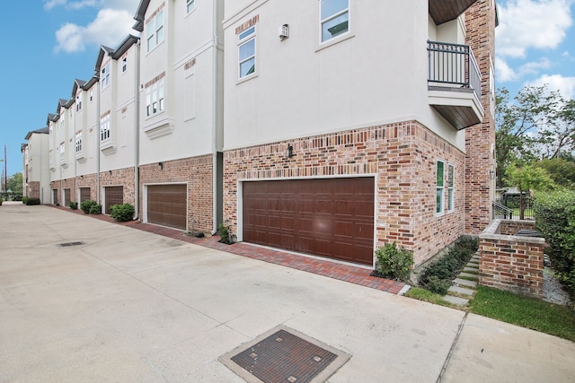 view of property featuring a garage