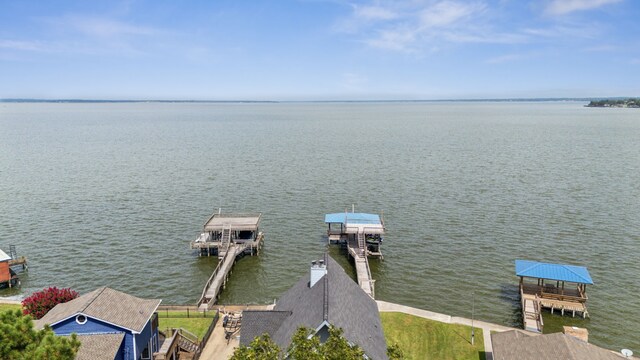 exterior space featuring a boat dock