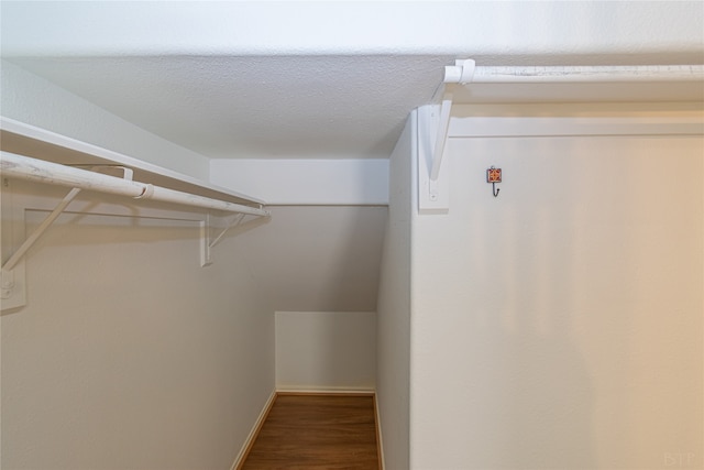 walk in closet featuring hardwood / wood-style floors