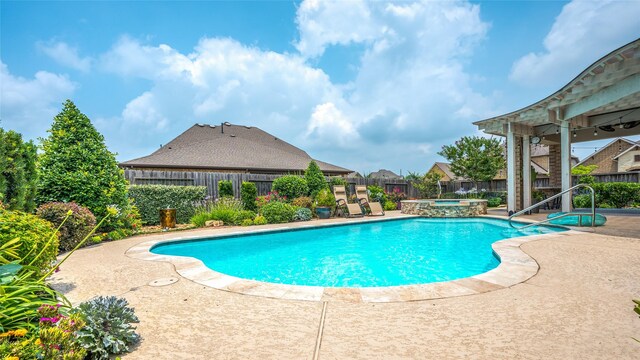 view of pool with a patio