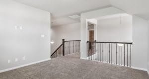 hallway featuring carpet