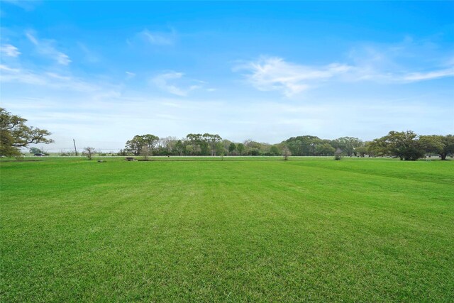 view of yard with a rural view