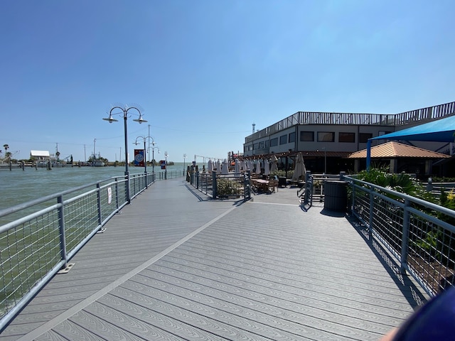 view of dock area