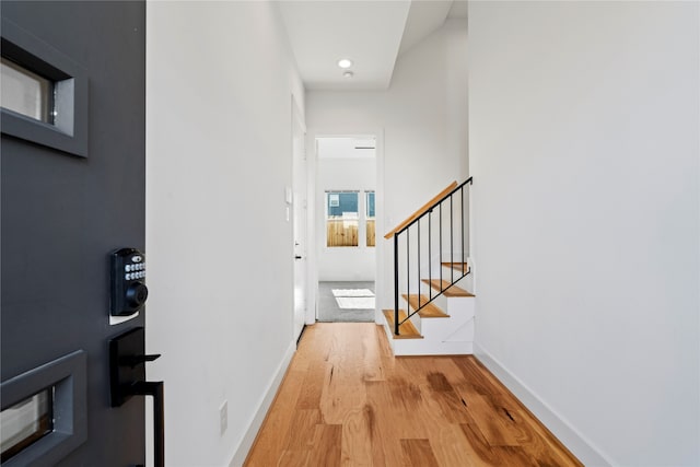 interior space featuring light wood-type flooring