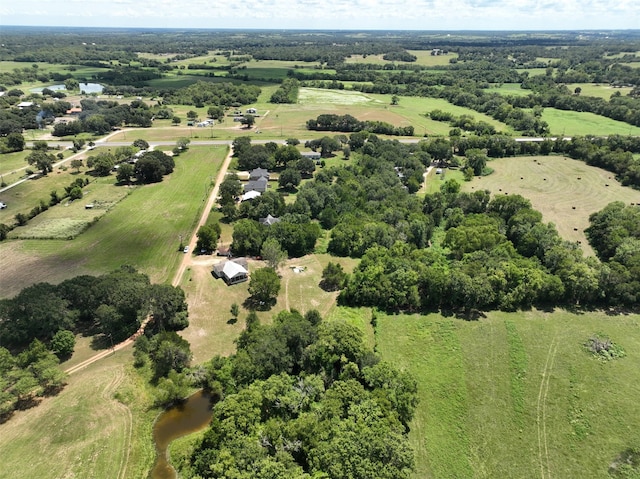 drone / aerial view with a rural view