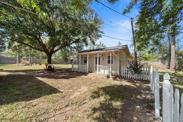 exterior space with a yard