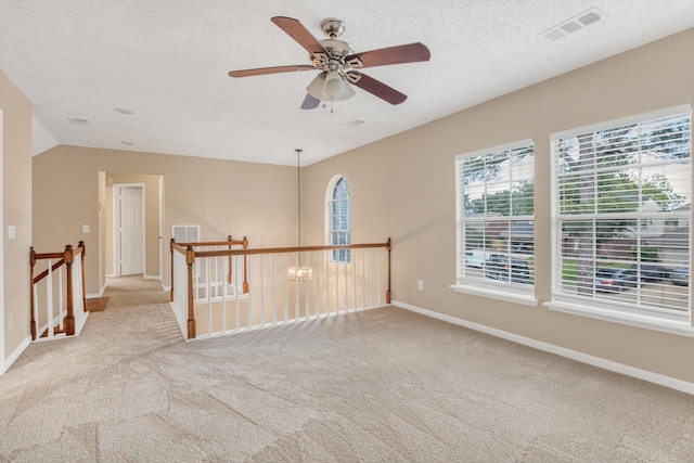 5635 Sage Manor Dr, Houston, TX 77084 - carpeted spare room featuring visible vents, a ceiling fan, and baseboards