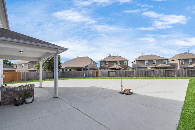 18306 Fresh Air Ct, Houston, TX 77084 - view of patio featuring a fenced backyard and a residential view