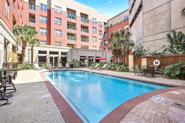 view of pool with a patio area