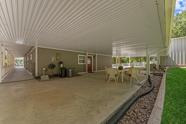 view of patio featuring central AC