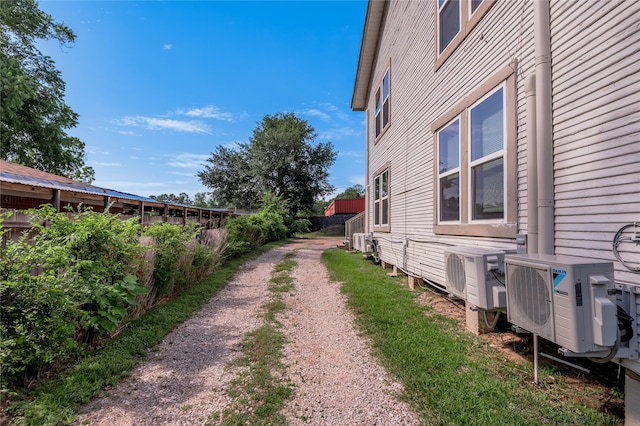 view of yard featuring ac unit