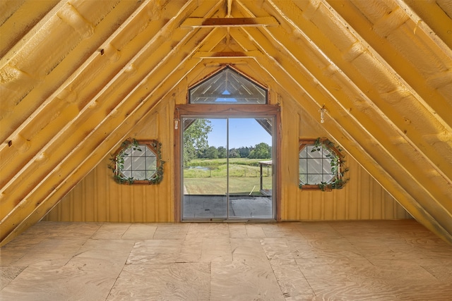 view of attic