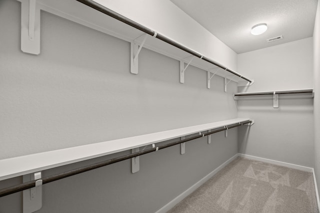 8427 Northern Pintail Dr, Houston, TX 77049 - walk in closet featuring light colored carpet and visible vents