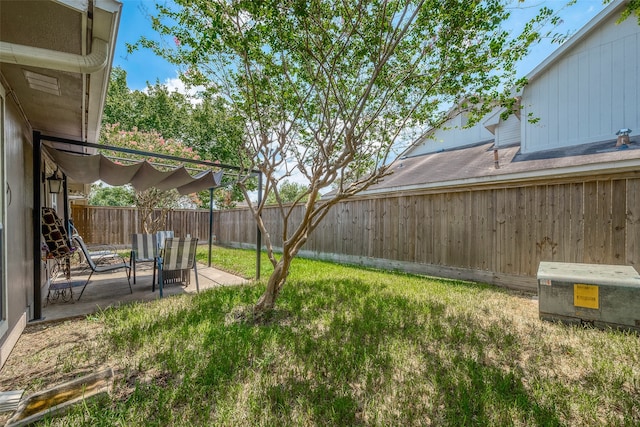 view of yard featuring a patio