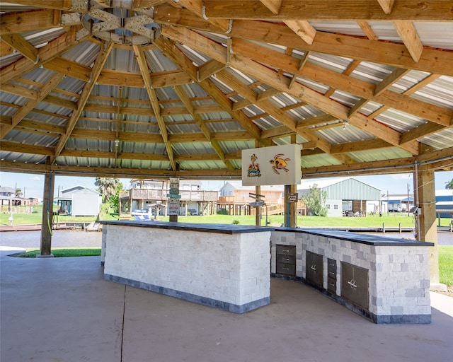 view of patio / terrace featuring a gazebo