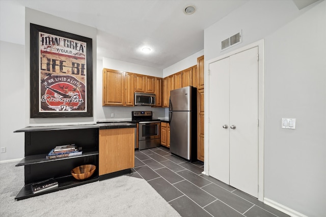 kitchen with stainless steel appliances