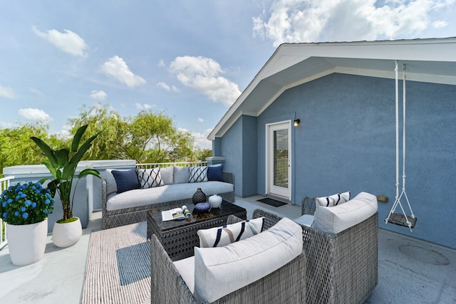 view of patio featuring outdoor lounge area