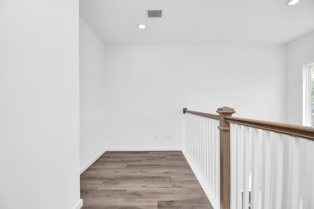 interior space with hardwood / wood-style flooring