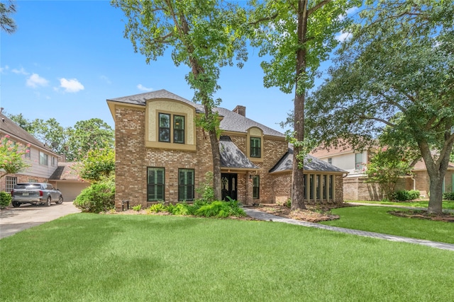 view of front of property with a front yard