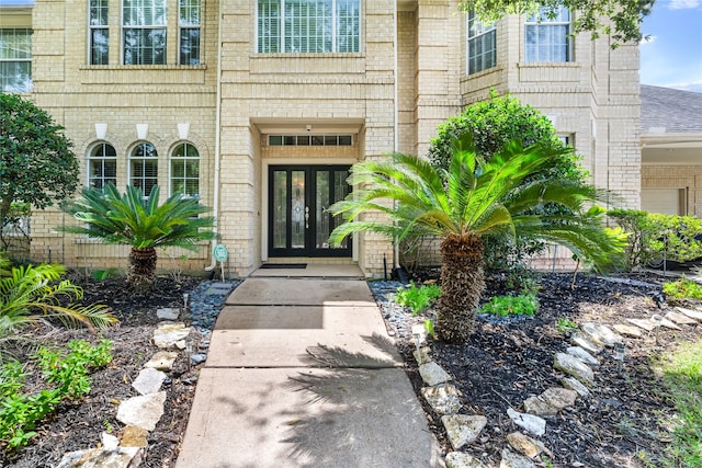 entrance to property with french doors