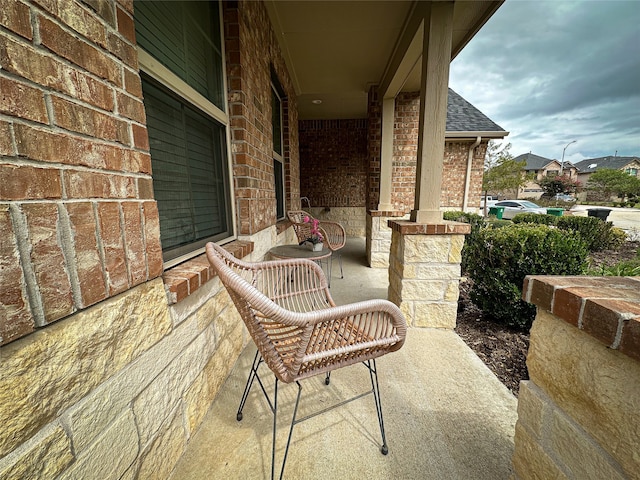 balcony with a porch