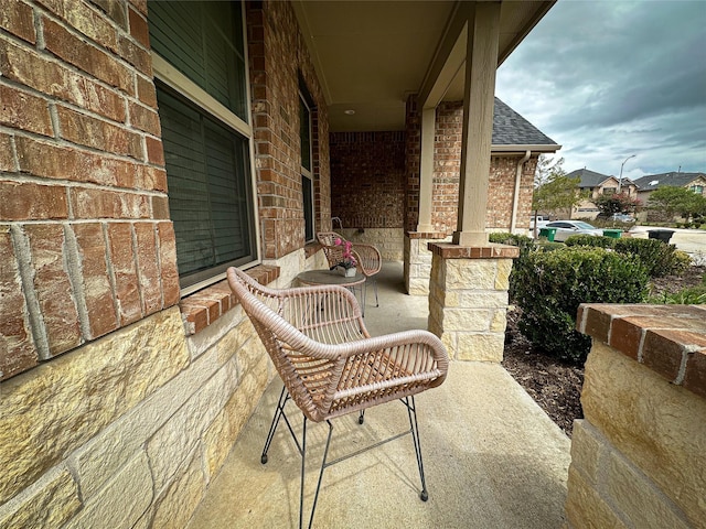 view of patio / terrace with a porch