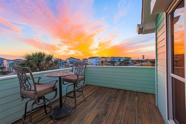 view of deck at dusk