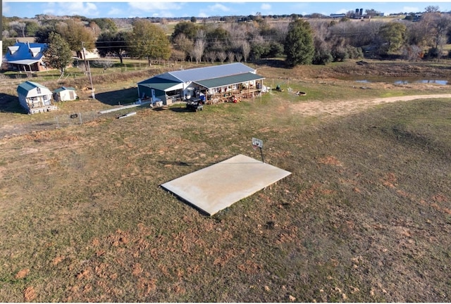 bird's eye view featuring a rural view