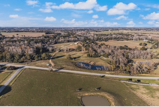 drone / aerial view featuring a rural view