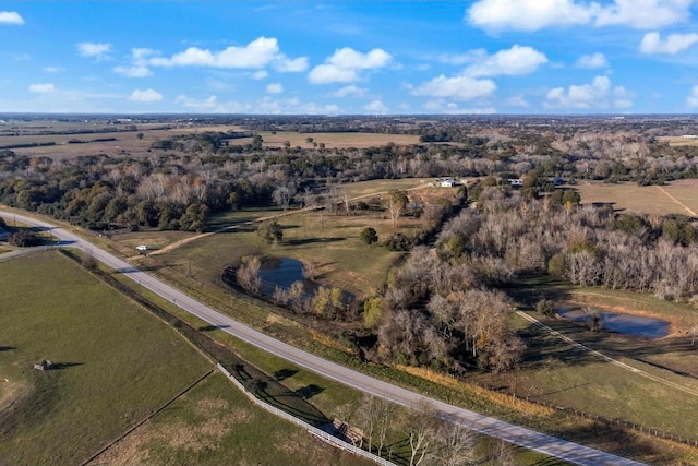 bird's eye view with a rural view