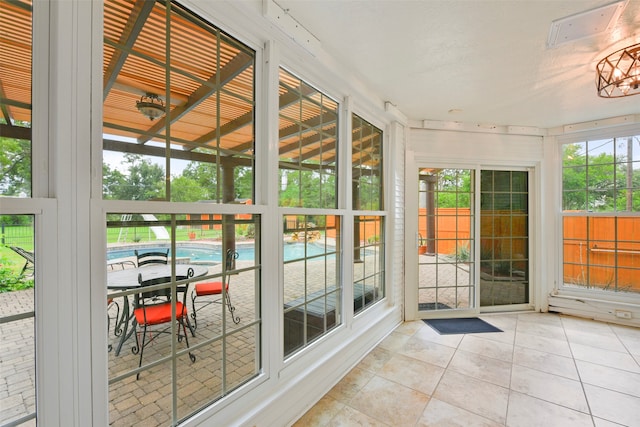 view of sunroom / solarium