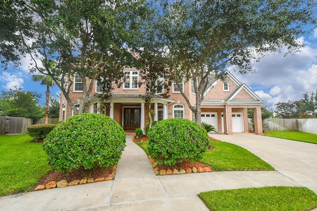 view of front of property with a front yard