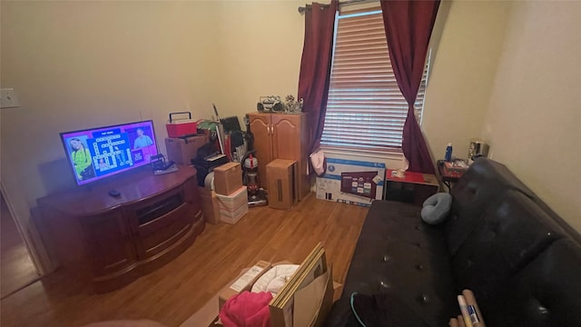 bedroom featuring hardwood / wood-style flooring