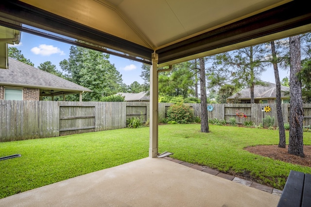 view of patio / terrace with a fenced backyard